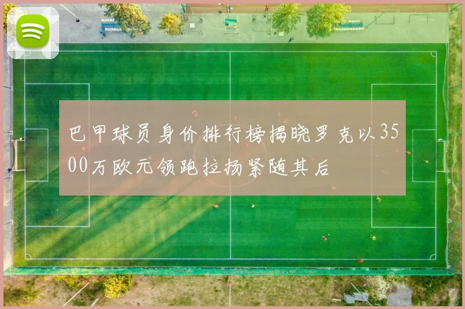 巴甲球员身价排行榜揭晓罗克以3500万欧元领跑拉扬紧随其后